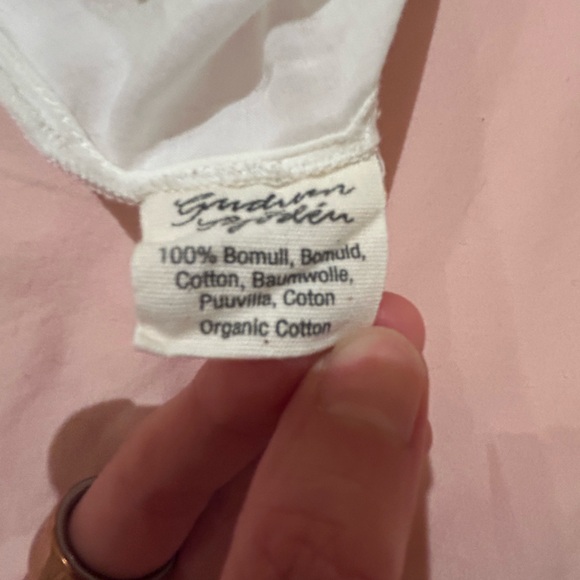 Gudrun Sjoden Organic Cotton Woven Petticoat Slip White Sz S - Picture 6 of 6